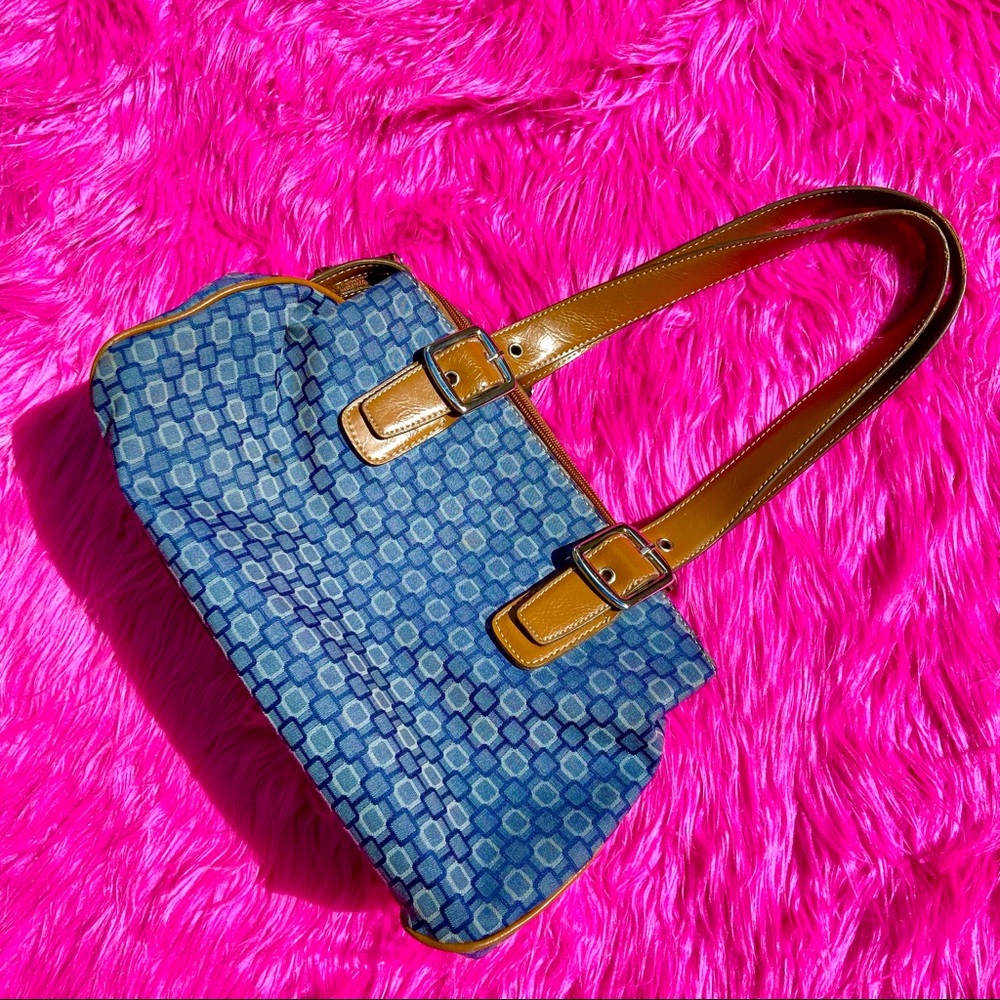 Y2K Blue Square Pattern Nine West Purse